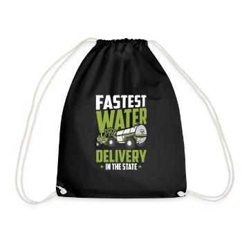 Truck driver Trucker Truck driver - Drawstring Bag - black - Front
