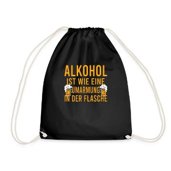 Vatertag Himmelfahrt Bier Nachbar Nachbarn Saufen - Turnbeutel - Schwarz - Vorne