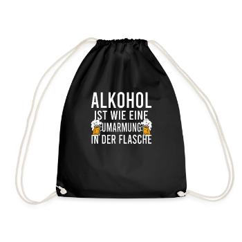 Vatertag Himmelfahrt Bier Nachbar Nachbarn Saufen - Turnbeutel - Schwarz - Vorne
