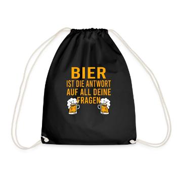 Himmelfahrt Bier Nachbarn Saufen Vatertag Nachbar - Turnbeutel - Schwarz - Vorne