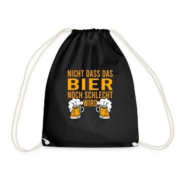 Himmelfahrt Bier Nachbarn Saufen Vatertag Nachbar - Turnbeutel - Schwarz - Vorne