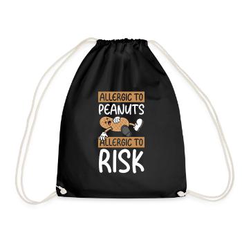 Allergique aux arachides Allergique au risque - Sac de sport léger - noir - Devant