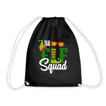 Christmas Elf-Squad Elf Elves Elfsquad - Drawstring Bag - black - Front