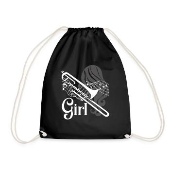 Trombone Trombone Girl - Drawstring Bag - black - Front