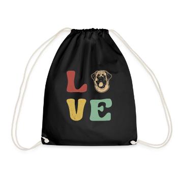 Mastiff Hund Old English Mastiff - Turnbeutel - Schwarz - Vorne