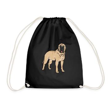 Mastiff Hund Old English Mastiff - Turnbeutel - Schwarz - Vorne