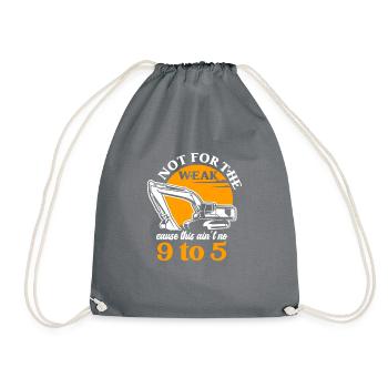 Construction machinery operator Excavator driver Excavator driver Construction workers - Drawstring Bag - grey - Front