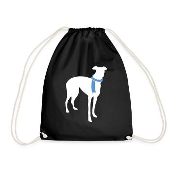 Whippet - Turnbeutel - Schwarz - Vorne