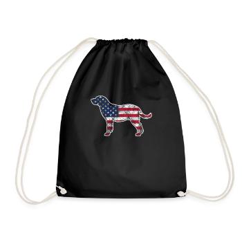 Labrador 4 juillet amoureux des chiens patriotes US - Sac de sport léger - noir - Devant