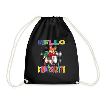 Bonjour Kindergarten Fox avec scooter - Sac de sport léger - noir - Devant