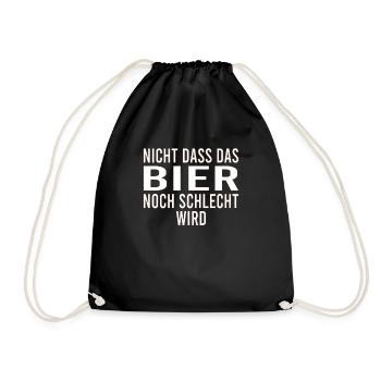 Vatertag Himmelfahrt Bier Nachbar Nachbarn Saufen - Turnbeutel - Schwarz - Vorne