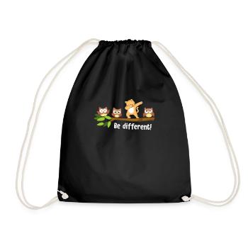 Be Different Lion Be You Autism Awareness Lion - Drawstring Bag - black - Front