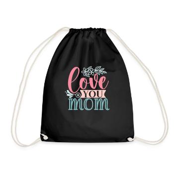 Sweet Simple - Ich liebe Mama - Turnbeutel - Schwarz - Vorne