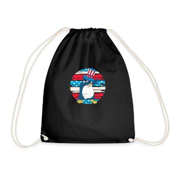 Dabbing Penguin 4 juillet Patriotic Dab USA - Sac de sport léger - noir - Devant