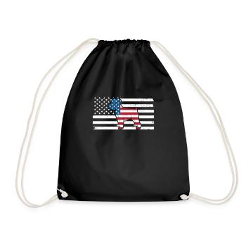 Schnauzer 4. Juli Hundeliebhaber Patriotische USA - Turnbeutel - Schwarz - Vorne