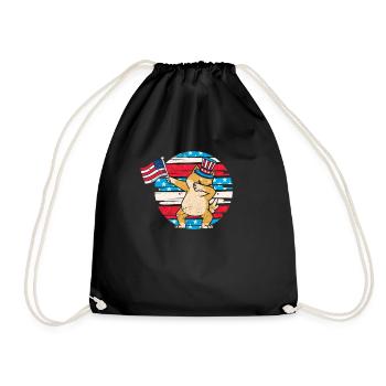 Tupfen Shiba Inu 4. Juli Hundeliebhaber USA - Turnbeutel - Schwarz - Vorne