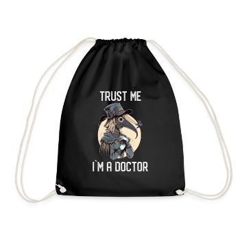 Trust Me I am Doctor - Gothic Medieval Female - Turnbeutel - Schwarz - Vorne