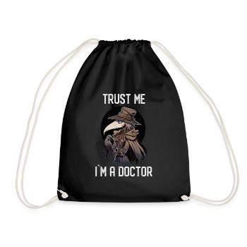 Trust Me I am Doctor - Gothic Medieval Female - Turnbeutel - Schwarz - Vorne