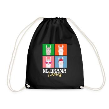 No Drama Lama - Drawstring Bag - black - Front