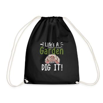 Funny Life's A Garden Mole Problems Chemistry Mole - Turnbeutel - Schwarz - Vorne