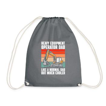Construction machinery operator Excavator driver Excavator driver Construction workers - Drawstring Bag - grey - Front