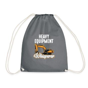 Construction machinery operator Excavator driver Excavator driver Construction workers - Drawstring Bag - grey - Front