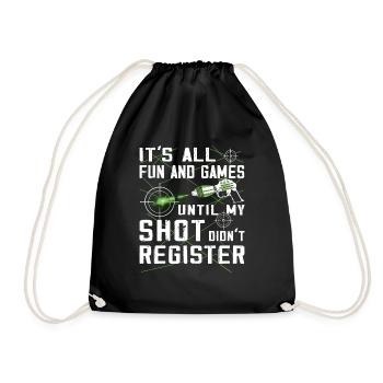 Cool laser tag player - Drawstring Bag - black - Front