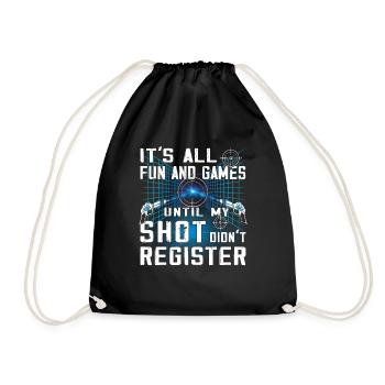 Cool laser tag player - Drawstring Bag - black - Front