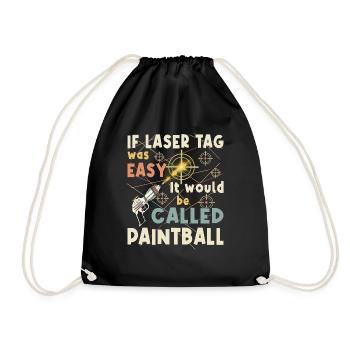 Cool laser tag player - Drawstring Bag - black - Front