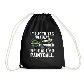 Cool laser tag player - Drawstring Bag - black - Front