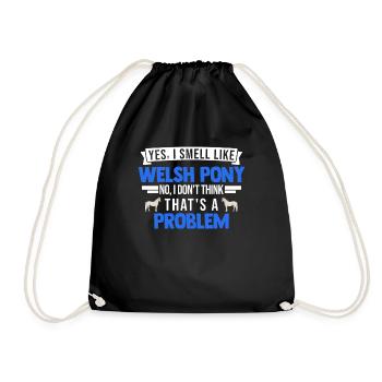 Poney gallois odeur cheval gallois - Sac de sport léger - noir - Devant