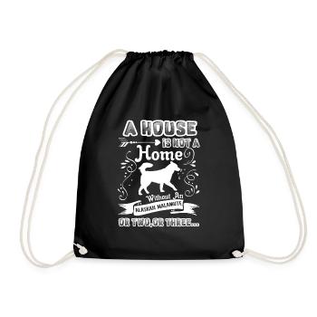 Alaskan Malamute Home Without Alaskan Malamute - Drawstring Bag - black - Front