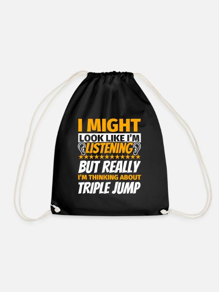Dreisprung lustiges Geschenk - Turnbeutel - Schwarz