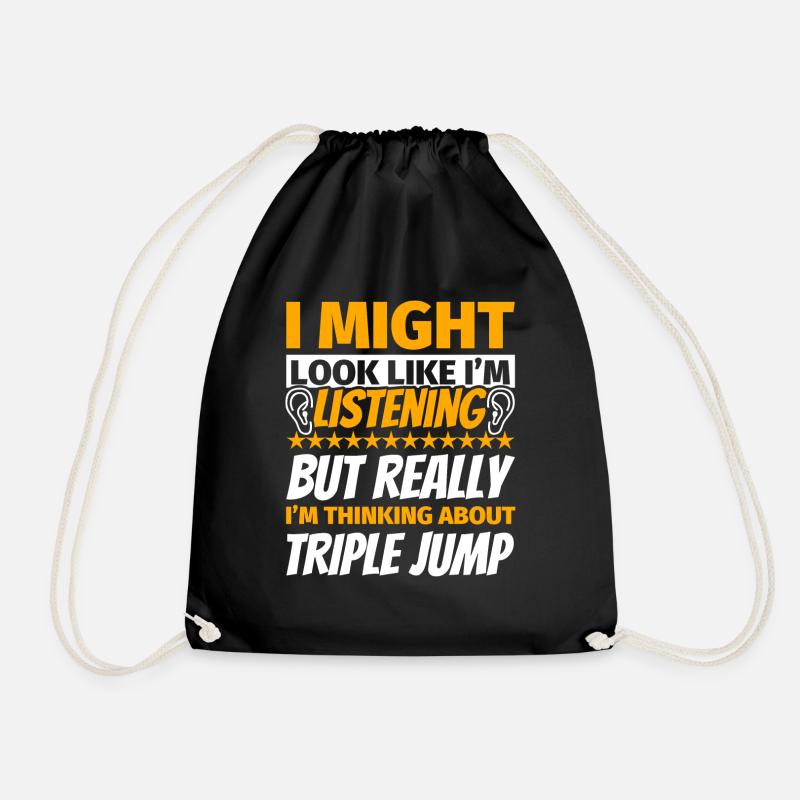 Dreisprung lustiges Geschenk - Turnbeutel - Schwarz