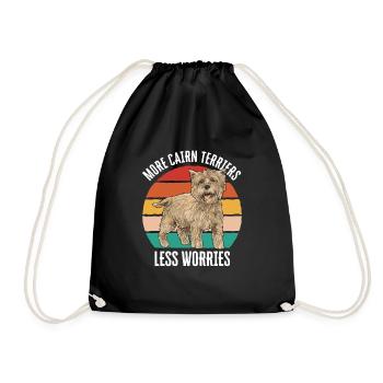 Cairn Terrier Chien - Sac de sport léger - noir - Devant