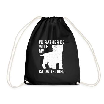 Cairn Terrier Hund - Turnbeutel - Schwarz - Vorne