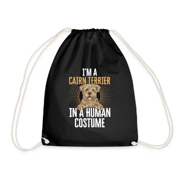 Cairn Terrier Hund - Turnbeutel - Schwarz - Vorne