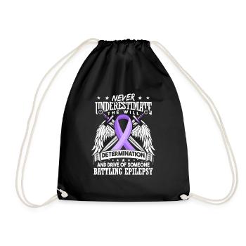 Epilepsy Awareness Warrior - Drawstring Bag - black - Front