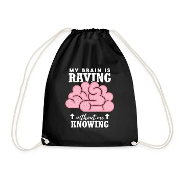 Epilepsy Funny Quote - Drawstring Bag - black - Front