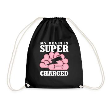 Funny Epilepsy - Drawstring Bag - black - Front