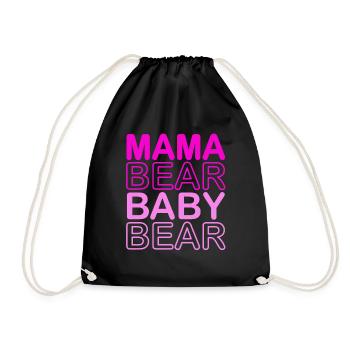 Maman Ours Bébé Ours - Sac de sport léger - noir - Devant