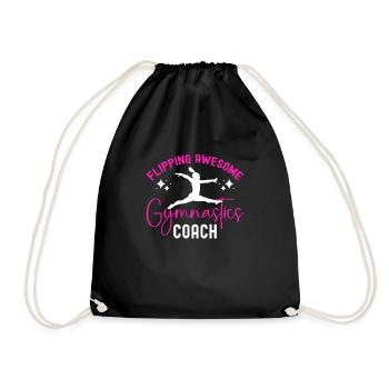 Gymnastics Trainer Gymnastics Trainer - Drawstring Bag - black - Front