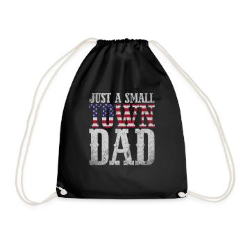 Just A Small Town Dad - Drawstring Bag - black - Front