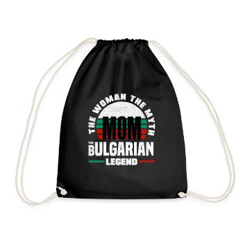 Bulgarian Bulgaria Bulgarian Flag Mothers Day - Drawstring Bag - black - Front