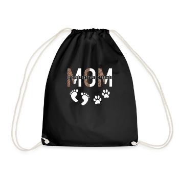 Mom Of Different Types of Muttertag Hund Geschenk - Turnbeutel - Schwarz - Vorne