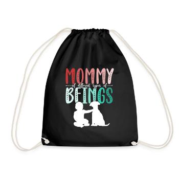 Mom Of Different Types of Muttertag Hund Geschenk - Turnbeutel - Schwarz - Vorne