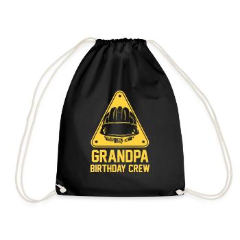 Grand-père de l’équipe d’anniversaire - construction d’anniversaire - Sac de sport léger - noir - Devant