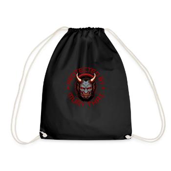 Muay Thai Oni Warrior - Trainieren wie eine Bestie - Turnbeutel - Schwarz - Vorne
