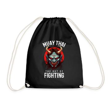 Muay Thai Oni Warrior Kampfteam - Turnbeutel - Schwarz - Vorne