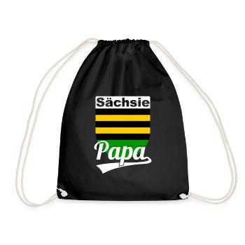 Sächsie Papa Vatertag Sachsen - Turnbeutel - Schwarz - Vorne